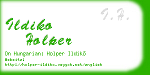 ildiko holper business card
