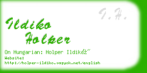 ildiko holper business card